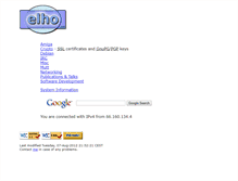 Tablet Screenshot of elho.net